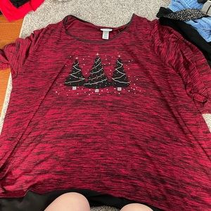 Catherine’s Christmas shirt with trees on it size 4x.